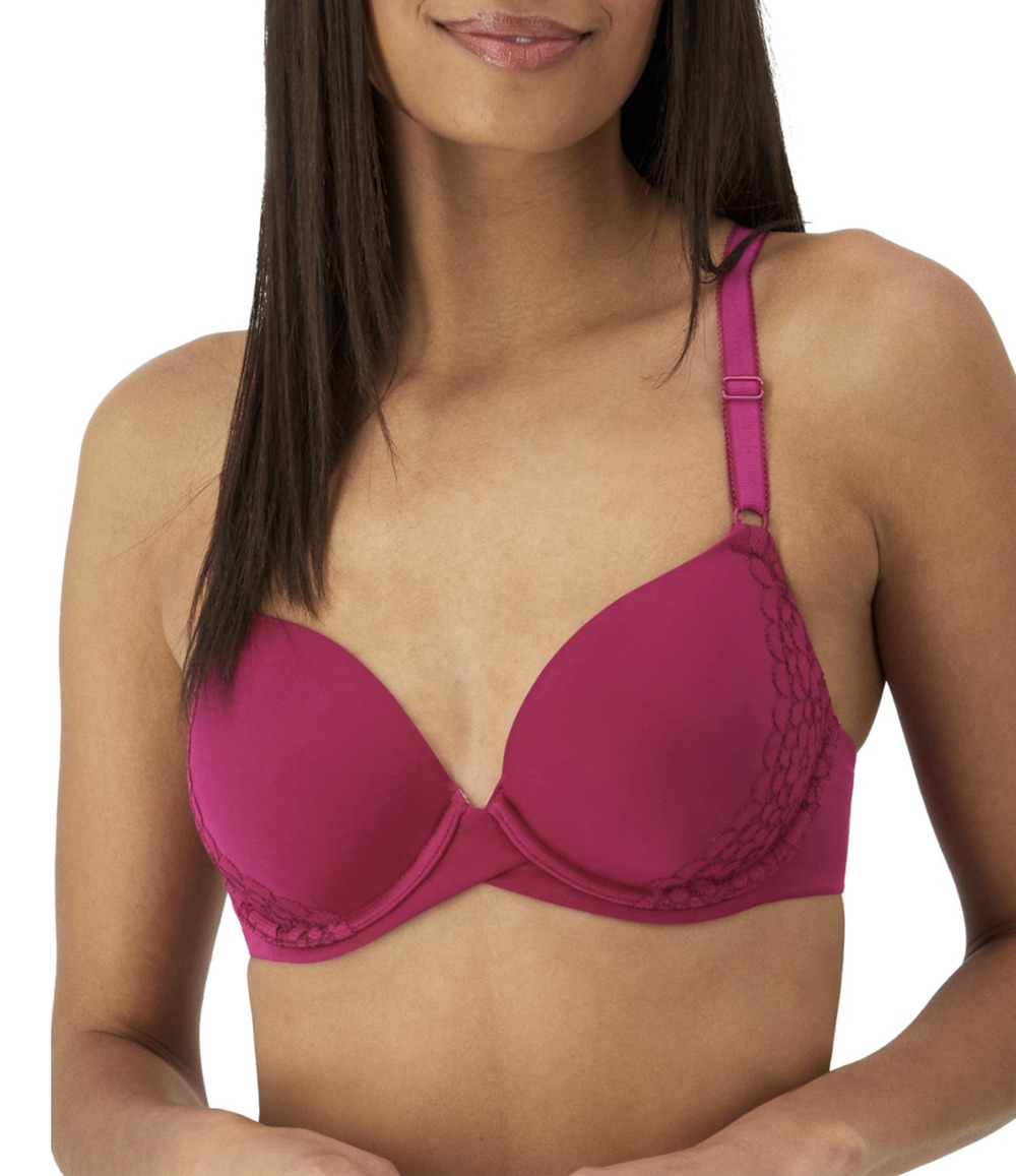 Maidenform One Fab Fit 2.0 T-Shirt Shaping Underwire Bra Berry/Purple Size 34A